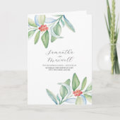 Kerst huwelijksceremonie pamflet gevouwen programma (Voorkant)