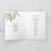 Kerst huwelijksceremonie pamflet gevouwen programma (Binnen)