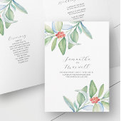 Kerst huwelijksceremonie pamflet gevouwen programma