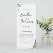 Kerst huwelijksceremonie programma (Staand voorkant)