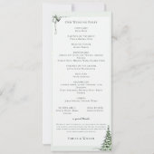 Kerst huwelijksceremonie programma (Achterkant)