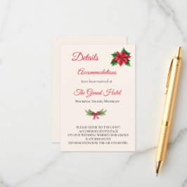 Kerst Huwelijksdetails Bijlagekaart Informatiekaartje