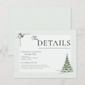 Kerst Huwelijksdetails kaart (Voorkant / Achterkant)