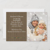 Kerst Huwelijksfoto Save the Date (Achterkant)