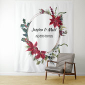 Kerst Huwelijksfotocabine Achtergrond Tapijt Wandkleed (In situ)