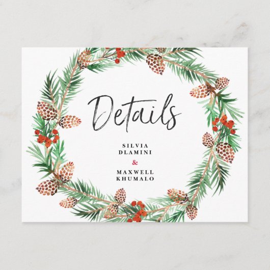 Kerst Huwelijksgast Details Bijlage (Voorkant)