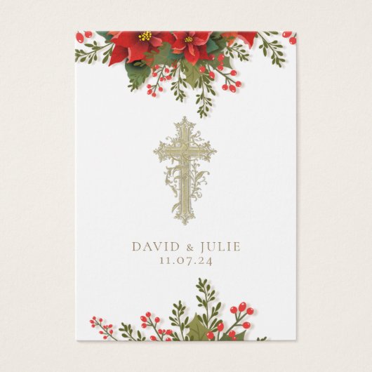 Kerst Huwelijksgebed Gedachtenis Heilige Kaarten Visitekaartje (Voorkant)