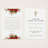 Kerst Huwelijksgebed Poinsettia Gebed Visitekaartje (Voorkant /achterkant)