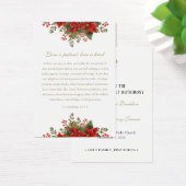 Kerst Huwelijksgebed Poinsettia Gebed Visitekaartje (Bureau)