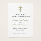 Kerst Huwelijksgebed Poinsettia Gebed Visitekaartje (Achterkant)