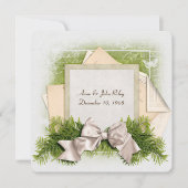 Kerst huwelijksjubileum dinerfeest kaart (Voorkant)