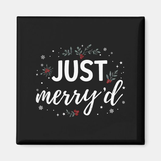 Kerst Huwelijkspartij Getrouwd Magneet (Voorkant)