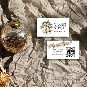 Kerst Huwelijkswebsite met Online RSVP voor Kerst Informatiekaartje