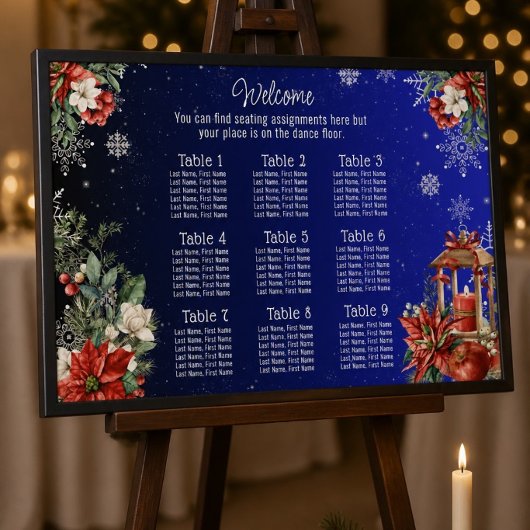 Kerst Huwelijkszitplaats Grafiek Poster