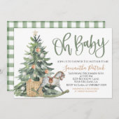 Kerst Hygge Baby shower Uitnodiging (Voorkant / Achterkant)