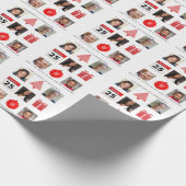 Kerst ICON FOTO COLLAGE Aandenken Modern Cadeaupapier (Hoek)