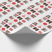 Kerst ICON FOTOCOLLAGE Aandenken Modern Cadeaupapier (Hoek)