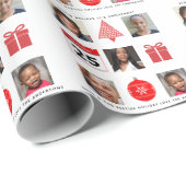 Kerst ICON FOTOCOLLAGE Aandenken Modern Cadeaupapier (Rol Hoek)