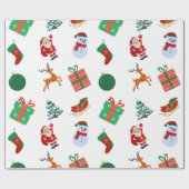 Kerst Iconen Cadeaupapier (Vlak)