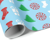 Kerst Iconen (Drie Kleuren) Cadeaupapier (Rol Hoek)
