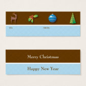 Kerst Iconen Gift Label Mini Visitekaartjes (Voorkant /achterkant)