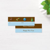 Kerst Iconen Gift Label Mini Visitekaartjes (Bureau)