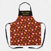 Kerst Iconen Patroon Schort (Voorkant)