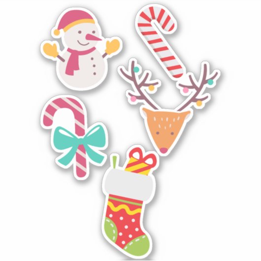 Kerst Iconen Sticker Pack (Voorkant)