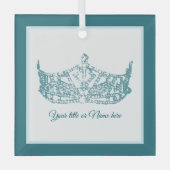 Kerst Iconische Amerikaanse Pageant Crown Glas Ornament (Voorkant)