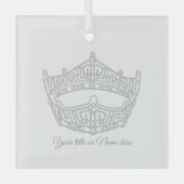 Kerst Iconische Amerikaanse Pageant Crown Glas Ornament (Voorkant)