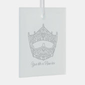 Kerst Iconische Amerikaanse Pageant Crown Glas Ornament (Voorkant Rechts)