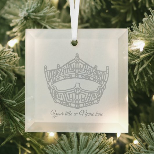Kerst Iconische Amerikaanse Pageant Crown Glas Ornament (Insitu)