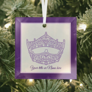 Kerst Iconische Amerikaanse Pageant Crown Glass Or Glas Ornament