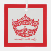 Kerst Iconische Amerikaanse Praal Kroon Glas Ornament (Achterkant)