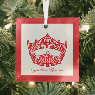 Kerst Iconische Amerikaanse Praal Kroon Glas Ornament