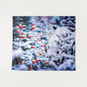 Kerst Idyll indrukwekkend Wandkleed (Voorkant (horizontaal))