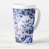 Kerst Idyll mooi Latte Mok (Rechterhoek)