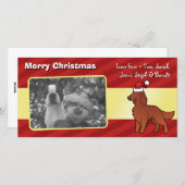 Kerst Iers / Engels / Gordon / R&W Setter Feestdagenkaart (Voorkant / Achterkant)