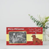 Kerst Iers / Engels / Gordon / R&W Setter Feestdagenkaart (Staand voorkant)