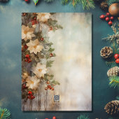 Kerst Ierse Blessing 3 Foto Winter Bloemen Feestdagen Kaart