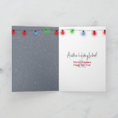 Kerst Ierse Setter hond likken een bevroren paal Feestdagen Kaart (Binnen)