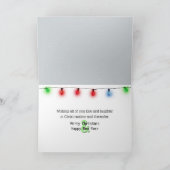 Kerst Ierse Setter Hond Met Een Sneeuwman Kaart (Binnen)