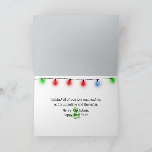 Kerst Ierse Setter Hond Met Een Sneeuwman Kaart (Binnen)