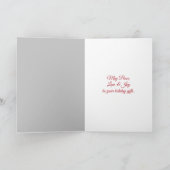 Kerst Ierse Setter met berken Feestdagen Kaart (Binnen)