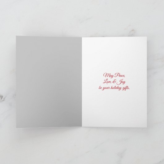 Kerst Ierse Setter met berken Feestdagen Kaart (Binnen)