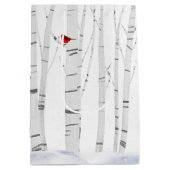 Kerst Ierse Setter met berken Medium Cadeauzakje (Achterkant)