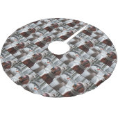 Kerst Ierse Setter met Sneeuwman Kerstboom Rok (Gekanteld)