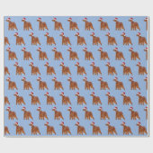 Kerst Ierse Setter Met Sneeuwvlokken Cadeaupapier (Vlak)