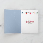 Kerst Ierse Wolfshond met boom Feestdagen Kaart (Binnen)