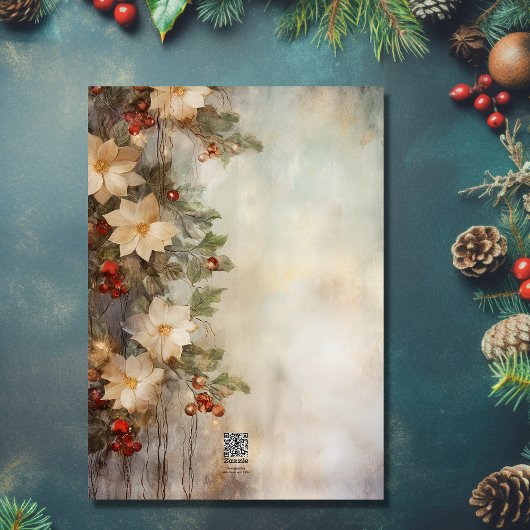 Kerst Ierse zegen |  winterbloem Feestdagenkaart